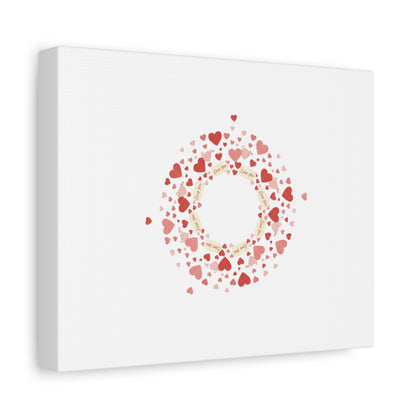 Tiny Heart Wreath Canvas | tiny heart design, valentine doodle