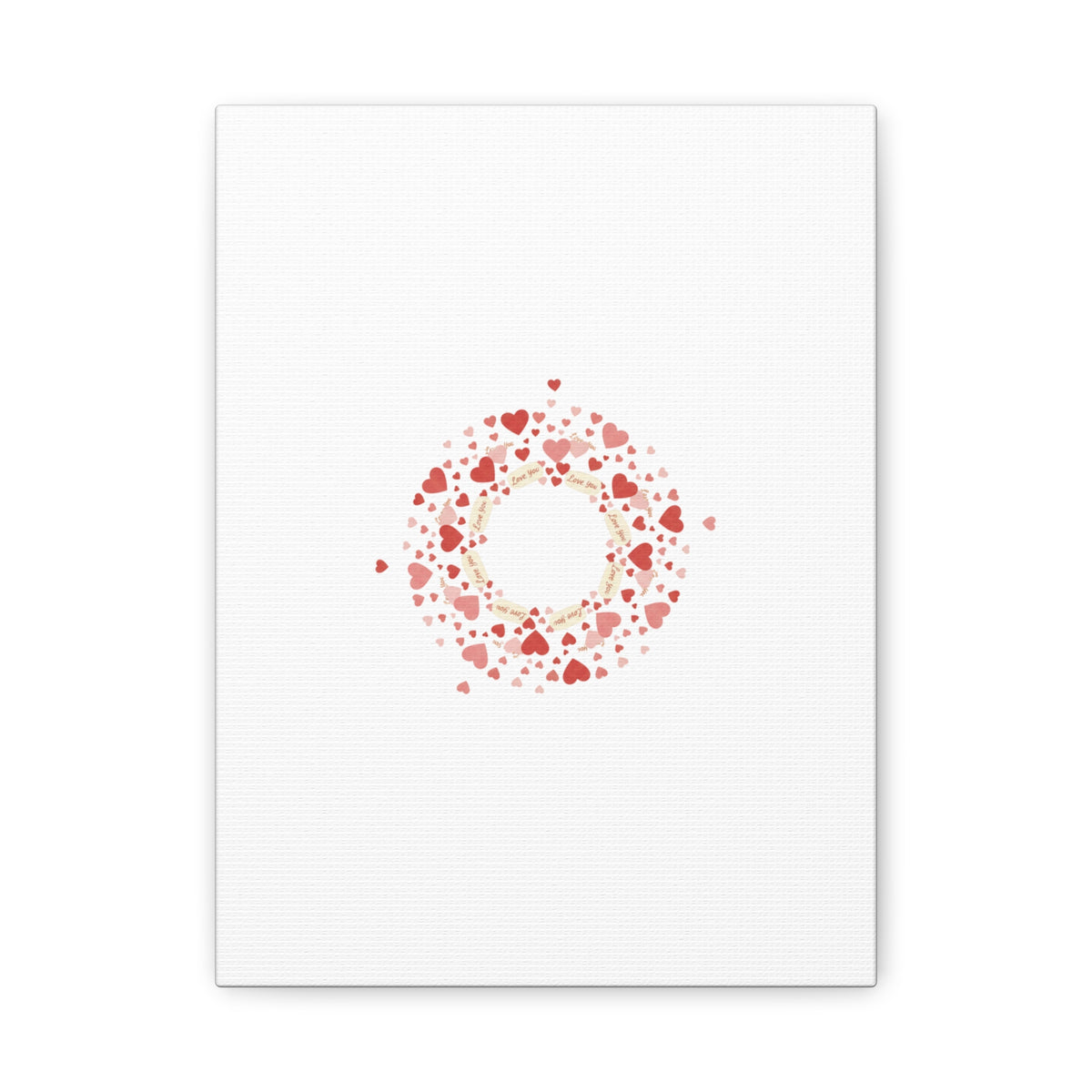 Tiny Heart Wreath Canvas | tiny heart design, valentine doodle