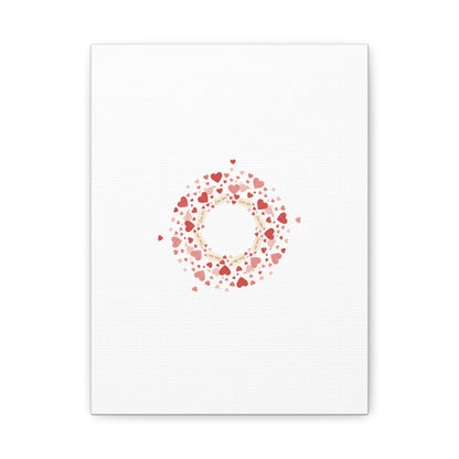 Tiny Heart Wreath Canvas | tiny heart design, valentine doodle