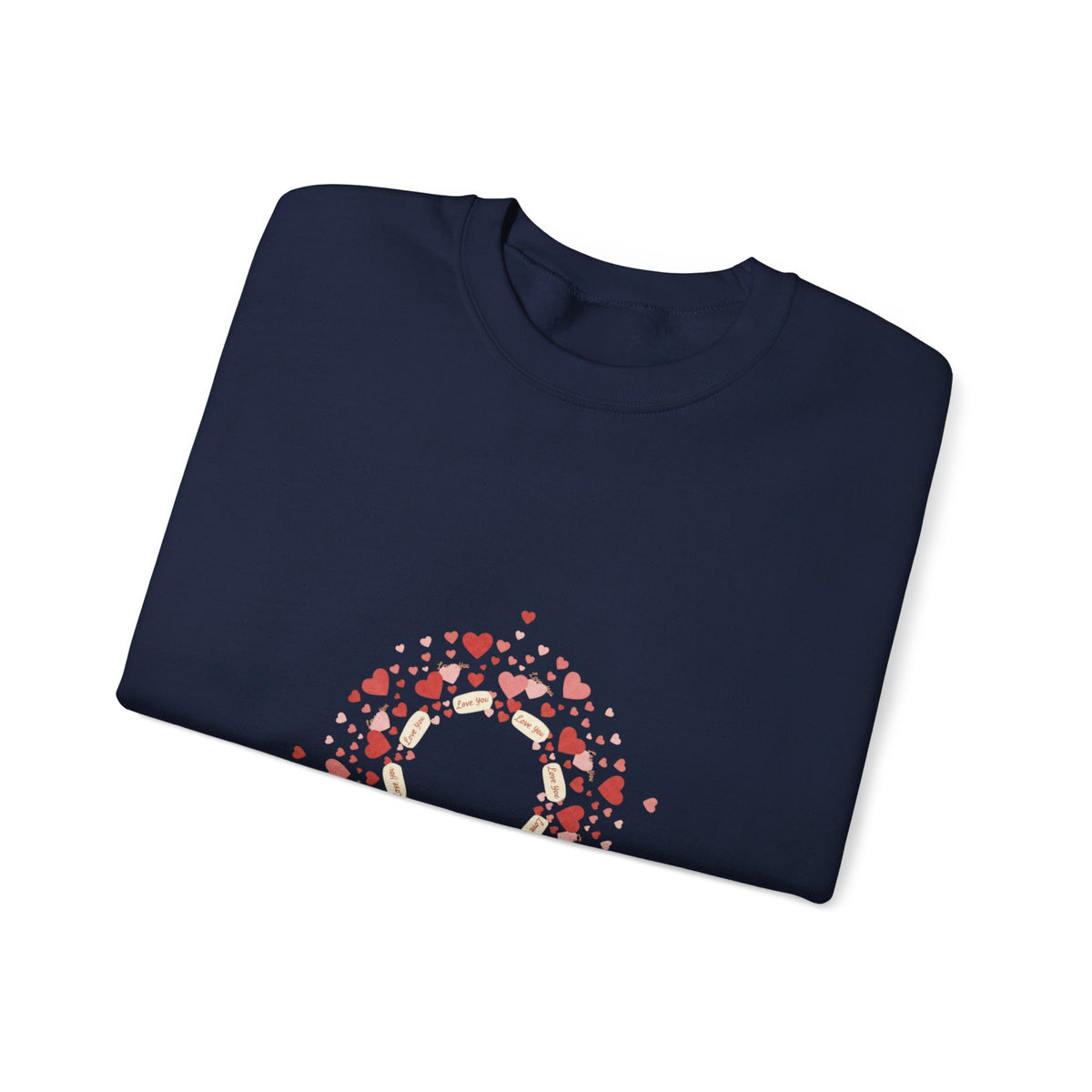 Tiny Heart Confetti Wreath Sweatshirt | tiny heart design, heart pattern shirt