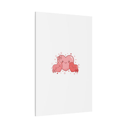 Kawaii Tiny Heart Trio Matte Canvas | tiny hearts, valentine doodle
