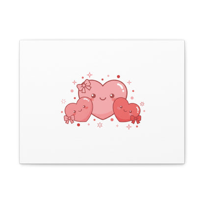 Kawaii Tiny Heart Trio Matte Canvas | tiny hearts, valentine doodle