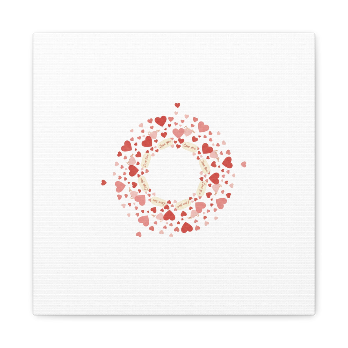 Tiny Heart Wreath Canvas | tiny heart design, valentine doodle