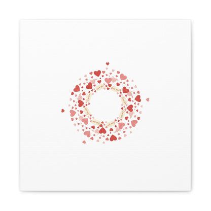 Tiny Heart Wreath Canvas | tiny heart design, valentine doodle