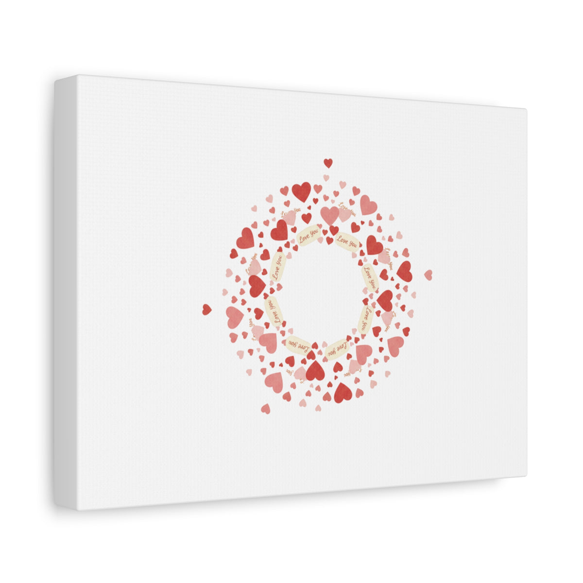 Tiny Heart Wreath Canvas | tiny heart design, valentine doodle