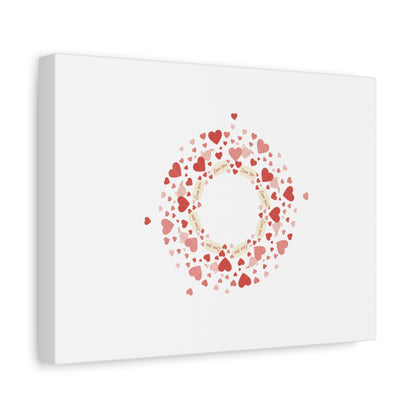 Tiny Heart Wreath Canvas | tiny heart design, valentine doodle