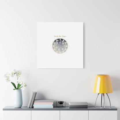 Seek the Stars Canvas | Celestial Astrology Art, Constellation Wall Decor