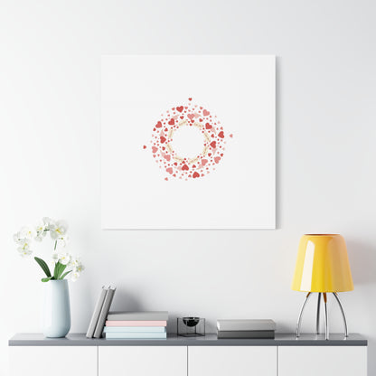 Tiny Heart Wreath Canvas | tiny heart design, valentine doodle