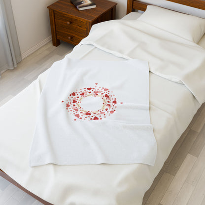 Tiny Heart Wreath Blanket | tiny heart design, pre-Valentine confetti