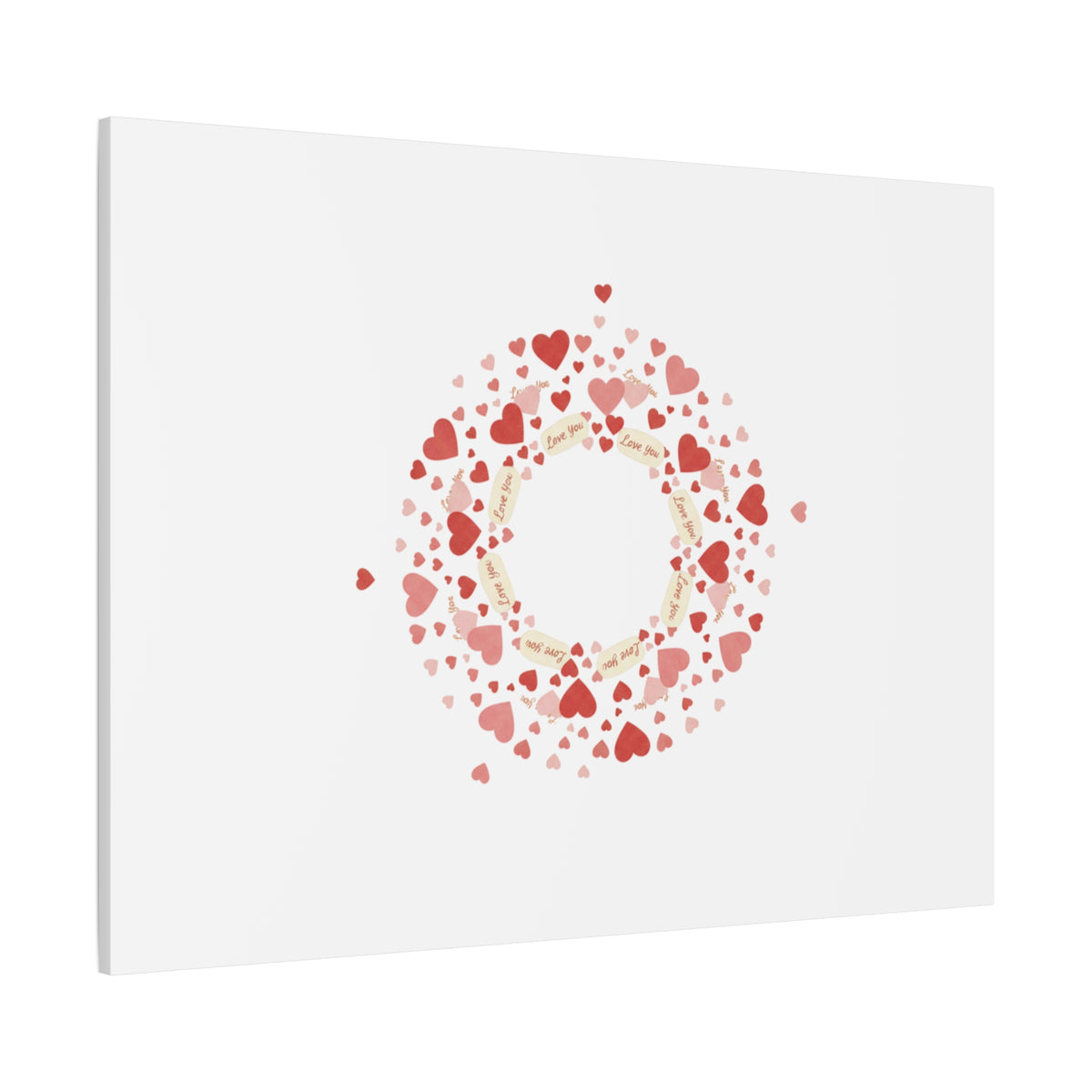 Tiny Heart Wreath Canvas | tiny heart design, valentine doodle