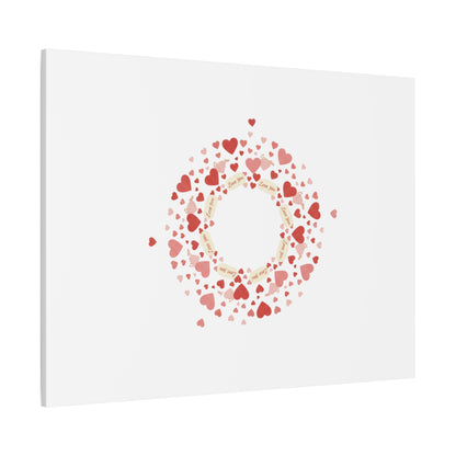 Tiny Heart Wreath Canvas | tiny heart design, valentine doodle