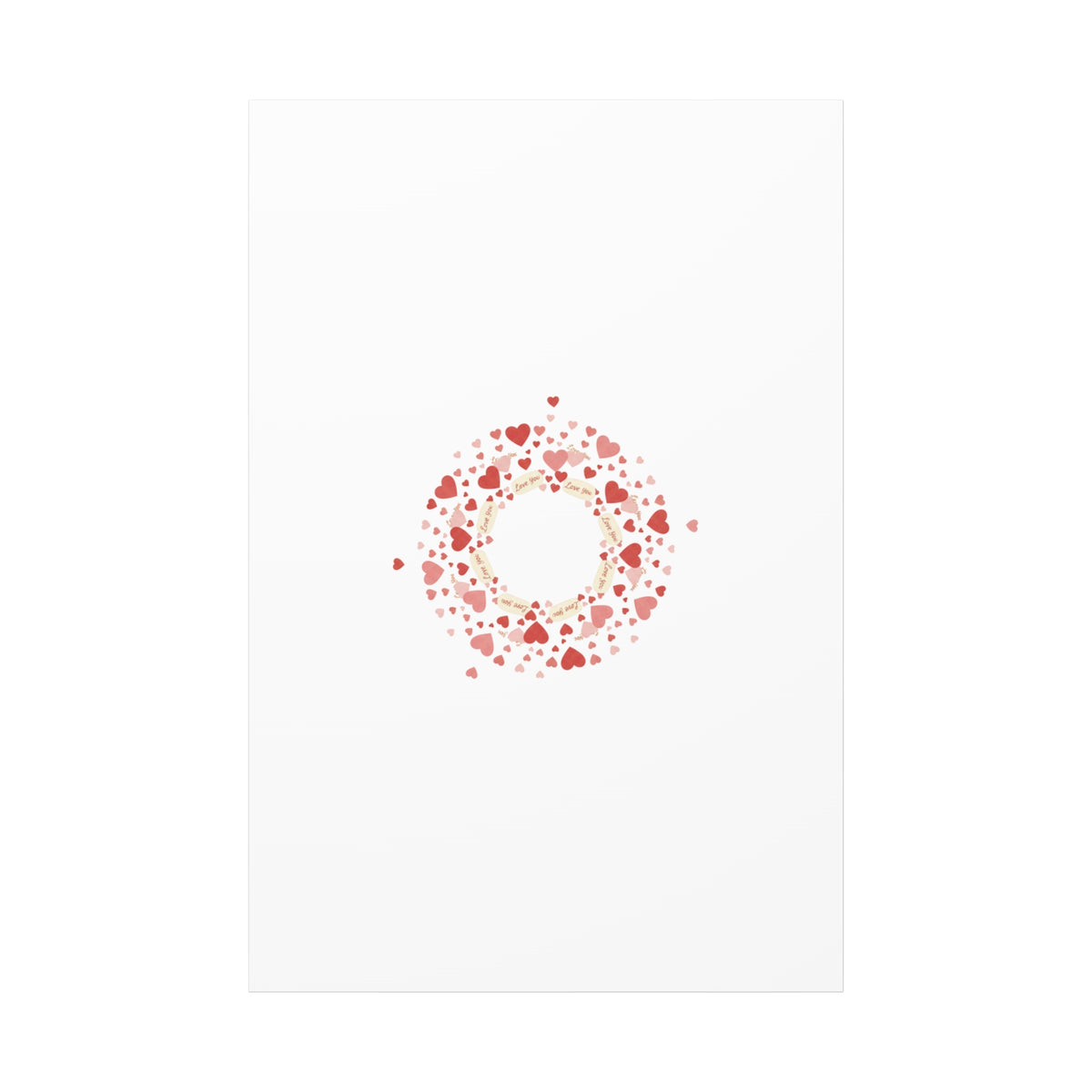 Tiny Heart Wreath Canvas | tiny heart design, valentine doodle