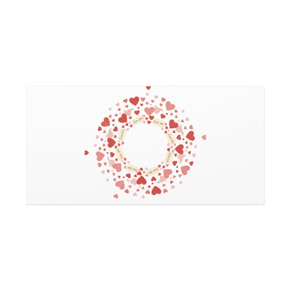 Tiny Heart Wreath Canvas | tiny heart design, valentine doodle