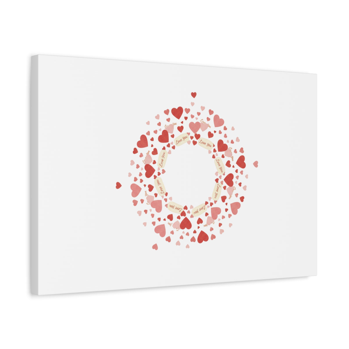 Tiny Heart Wreath Canvas | tiny heart design, valentine doodle