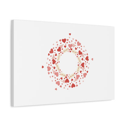 Tiny Heart Wreath Canvas | tiny heart design, valentine doodle