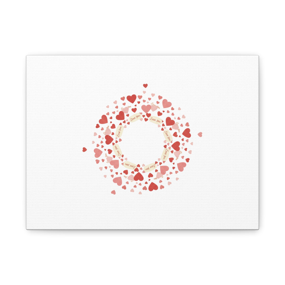 Tiny Heart Wreath Canvas | tiny heart design, valentine doodle