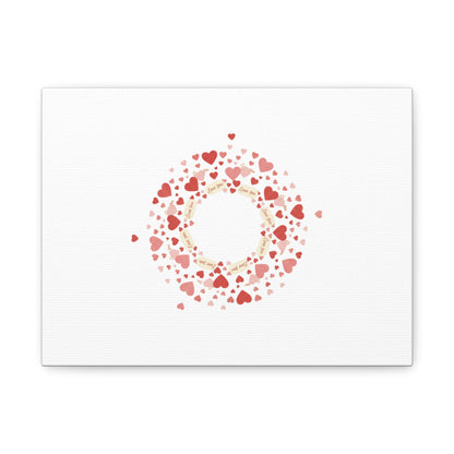 Tiny Heart Wreath Canvas | tiny heart design, valentine doodle