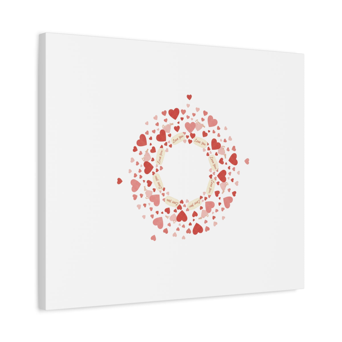 Tiny Heart Wreath Canvas | tiny heart design, valentine doodle