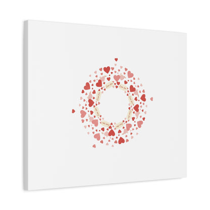Tiny Heart Wreath Canvas | tiny heart design, valentine doodle