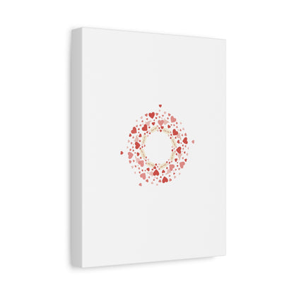Tiny Heart Wreath Canvas | tiny heart design, valentine doodle