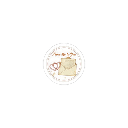 Vintage Love Letter Wax Seal Sticker | Handwritten Romance, Sepia Stationery