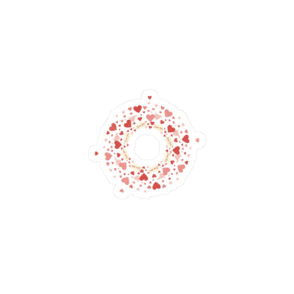 Tiny Heart Confetti Ring Sticker | Kiss-Cut Stickers | micro heart design