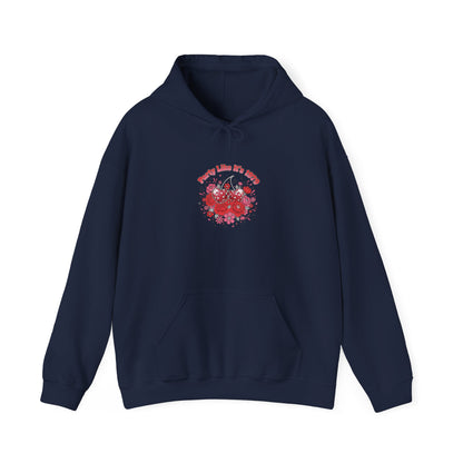 Disco Cherry Hearts Hoodie | sparkly hearts, retro romance