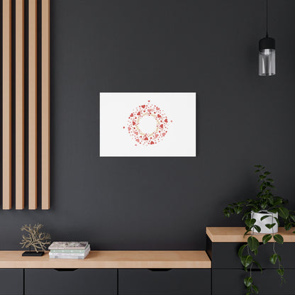 Tiny Heart Wreath Canvas | tiny heart design, valentine doodle