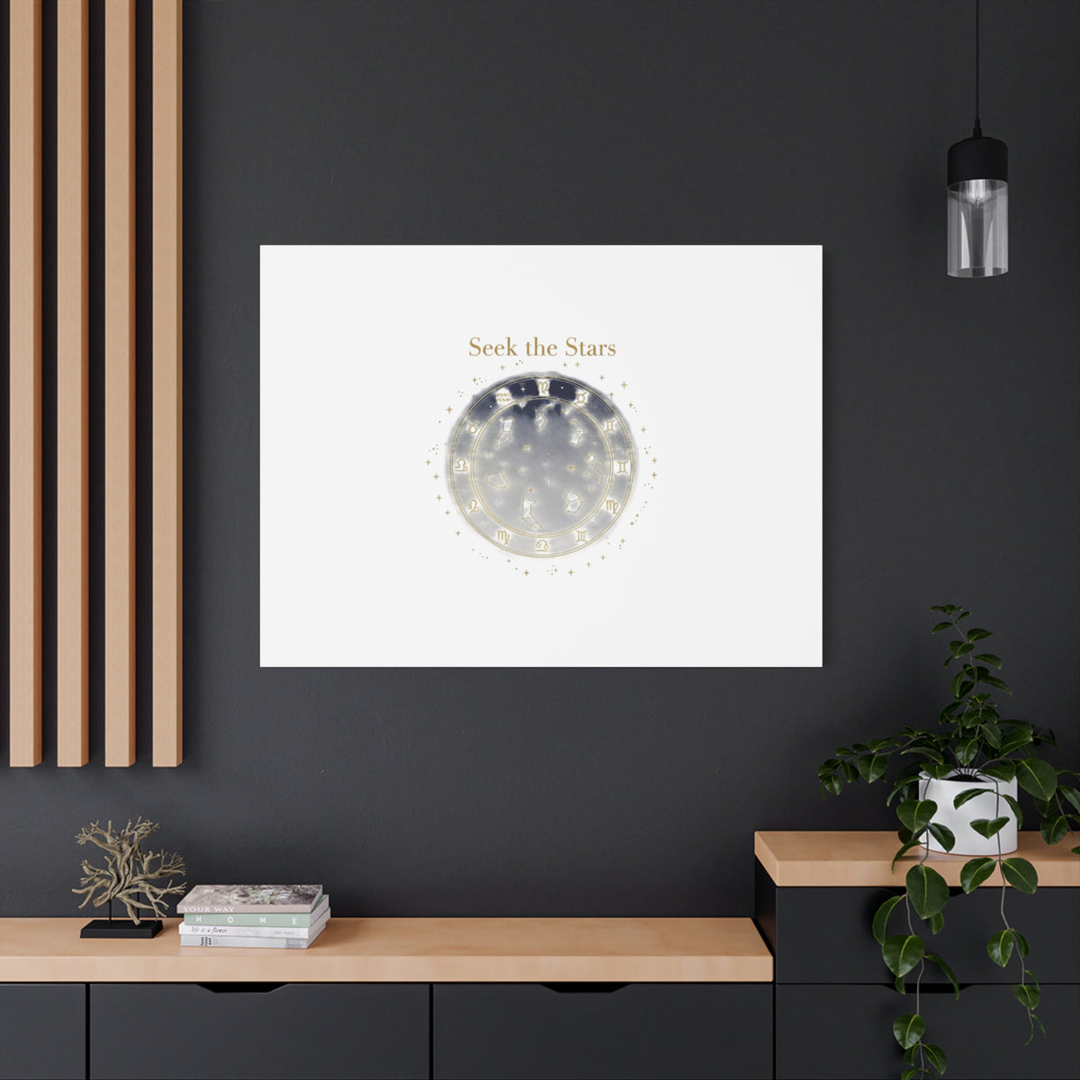 Seek the Stars Canvas | Celestial Astrology Art, Constellation Wall Decor