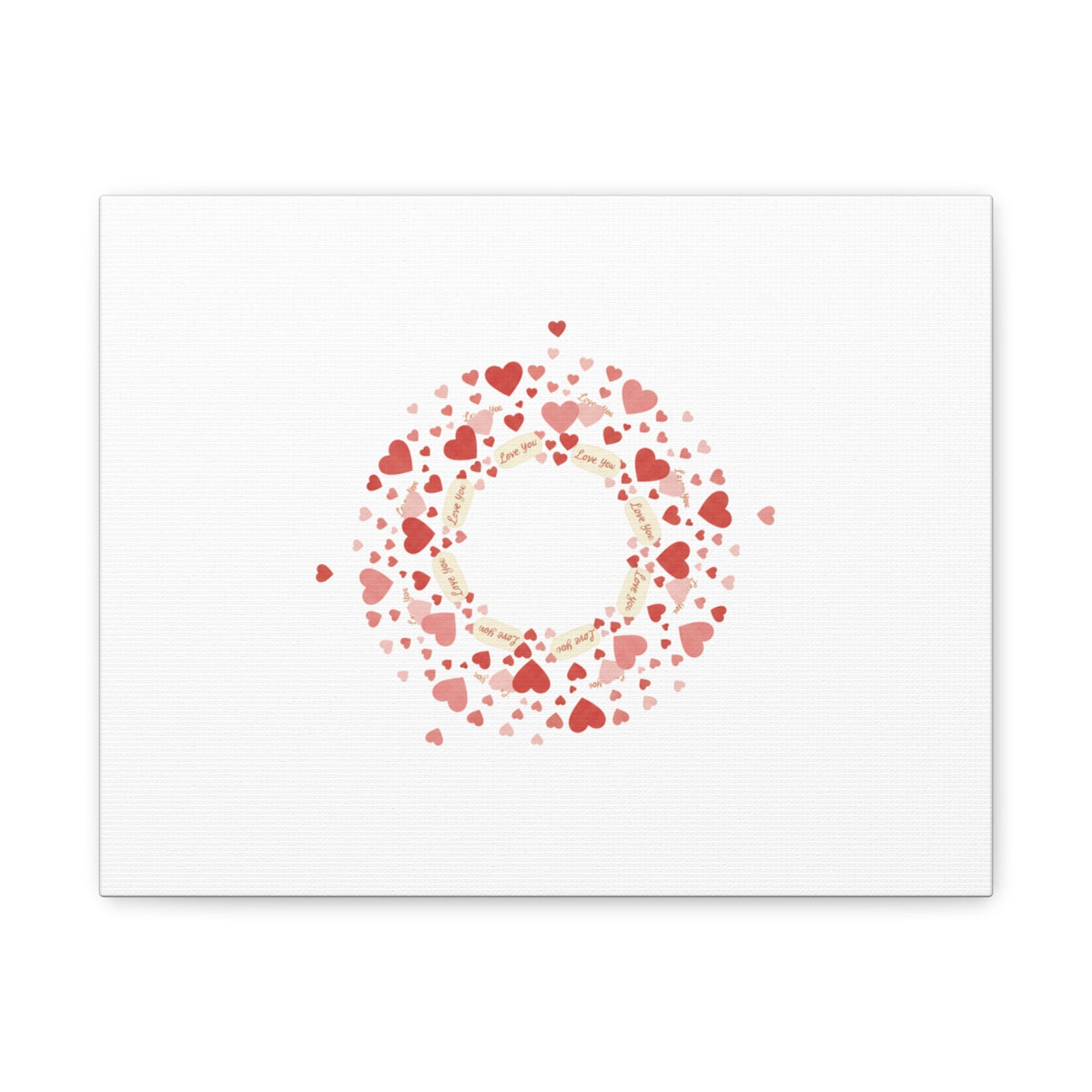 Tiny Heart Wreath Canvas | tiny heart design, valentine doodle