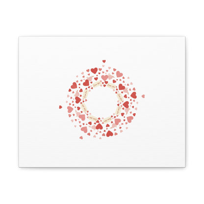 Tiny Heart Wreath Canvas | tiny heart design, valentine doodle