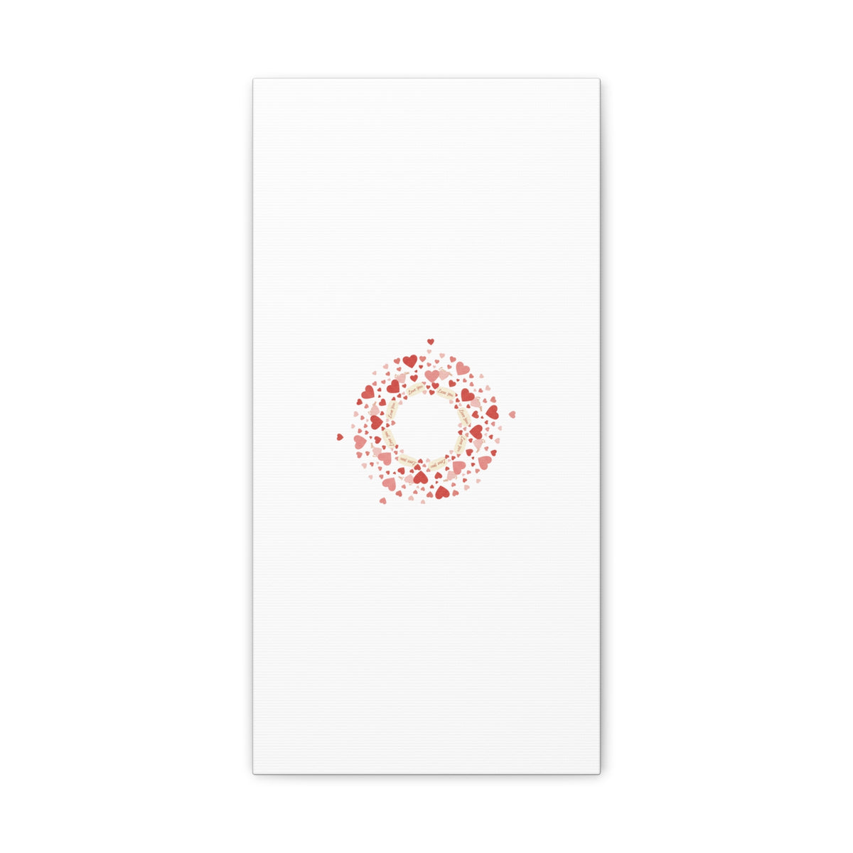 Tiny Heart Wreath Canvas | tiny heart design, valentine doodle