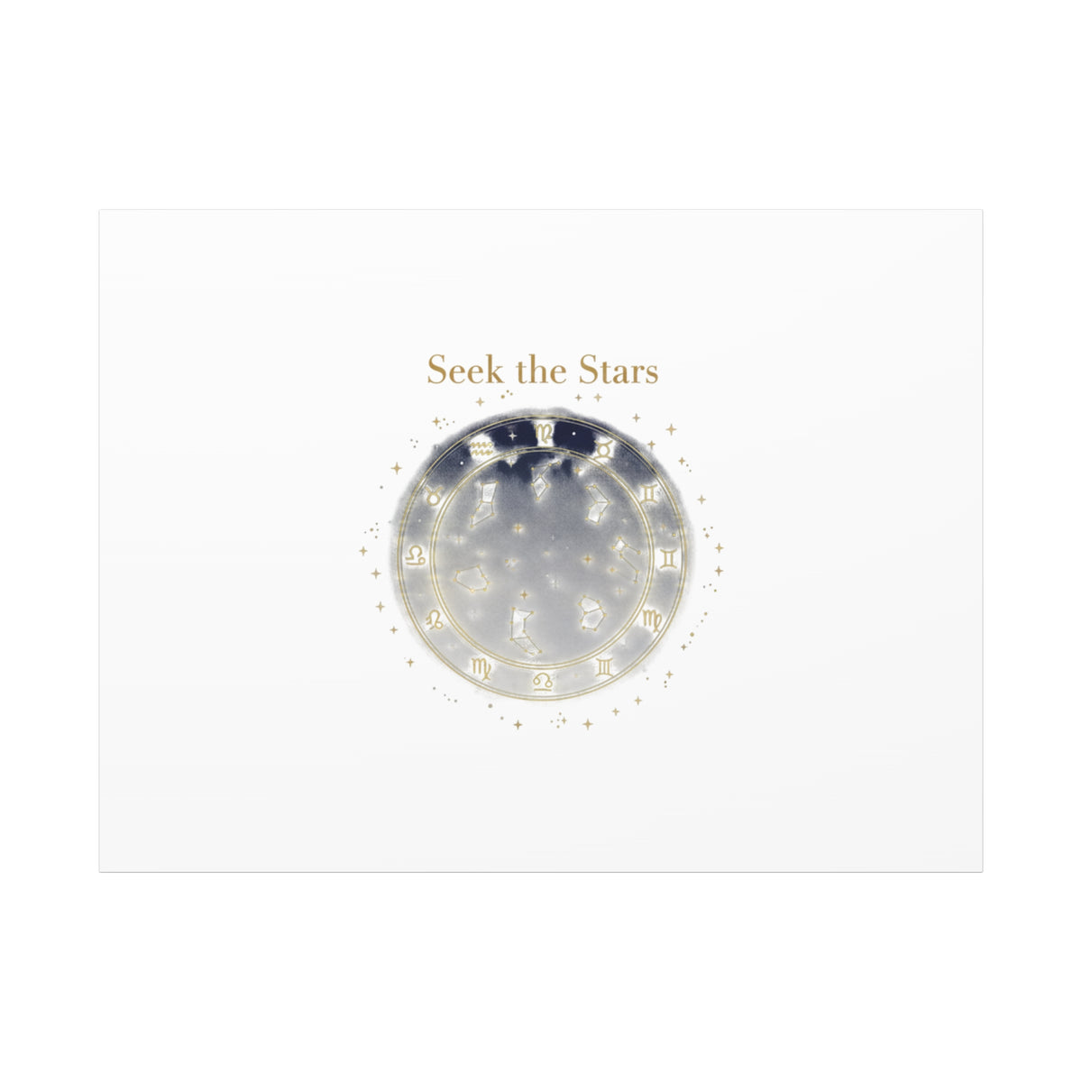 Seek the Stars Canvas | Celestial Astrology Art, Constellation Wall Decor