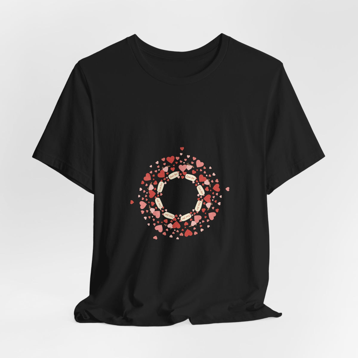 Tiny Heart Confetti Wreath tee | tiny heart design, heart pattern shirt