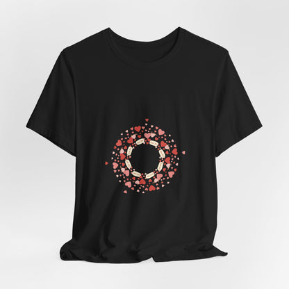 Tiny Heart Confetti Wreath tee | tiny heart design, heart pattern shirt