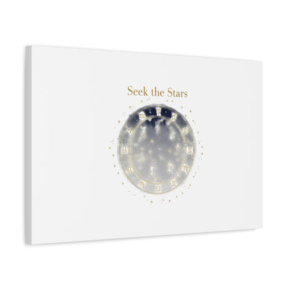 Seek the Stars Canvas | Celestial Astrology Art, Constellation Wall Decor