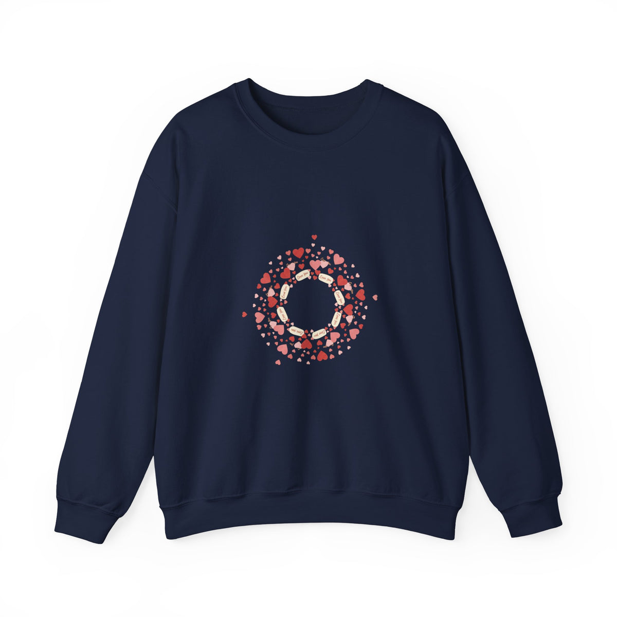 Tiny Heart Confetti Wreath Sweatshirt | tiny heart design, heart pattern shirt
