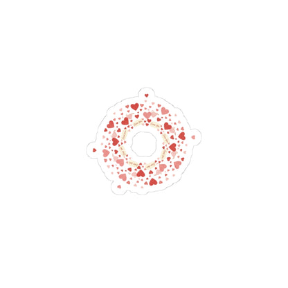 Tiny Heart Confetti Ring Sticker | Kiss-Cut Stickers | micro heart design