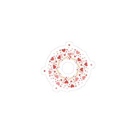 Tiny Heart Confetti Ring Sticker | Kiss-Cut Stickers | micro heart design