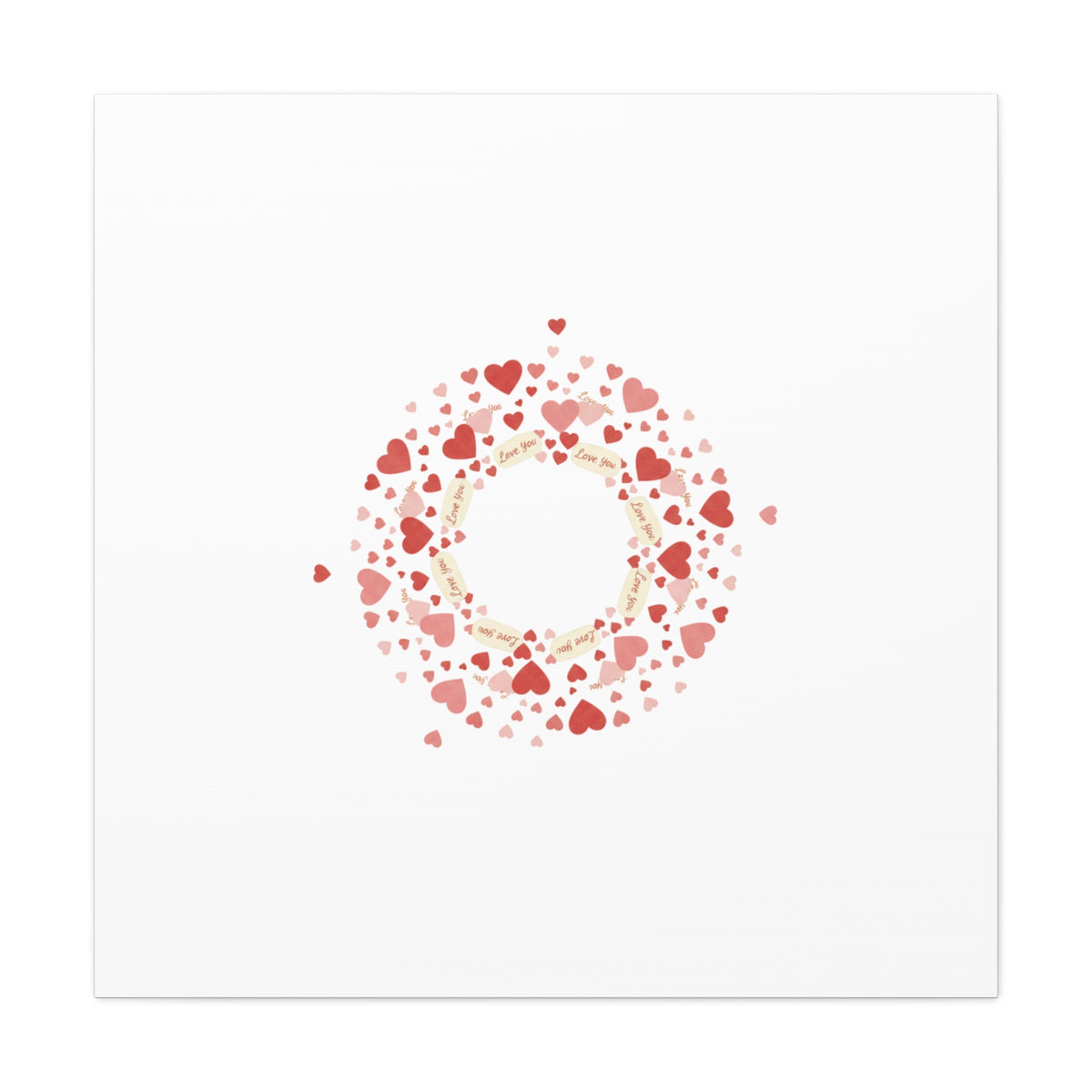 Tiny Heart Wreath Canvas | tiny heart design, valentine doodle