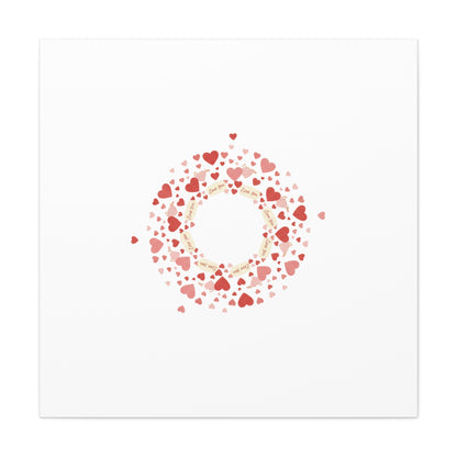 Tiny Heart Wreath Canvas | tiny heart design, valentine doodle