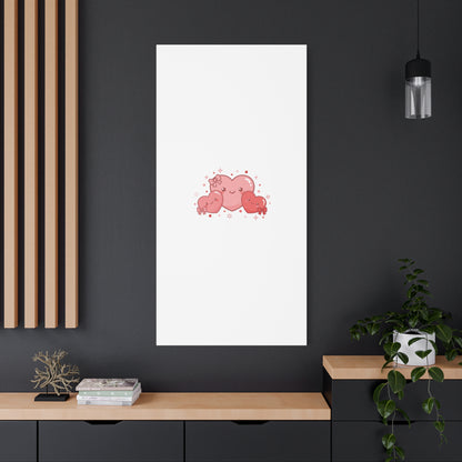 Kawaii Tiny Heart Trio Matte Canvas | tiny hearts, valentine doodle