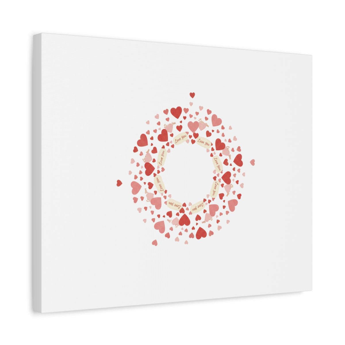 Tiny Heart Wreath Canvas | tiny heart design, valentine doodle
