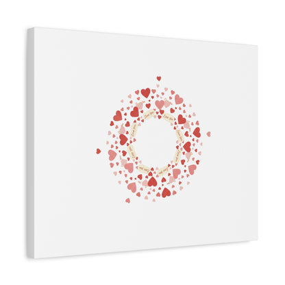 Tiny Heart Wreath Canvas | tiny heart design, valentine doodle