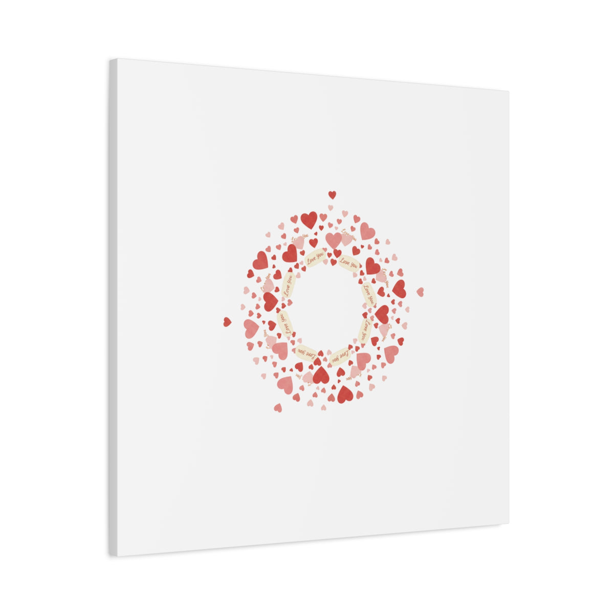 Tiny Heart Wreath Canvas | tiny heart design, valentine doodle