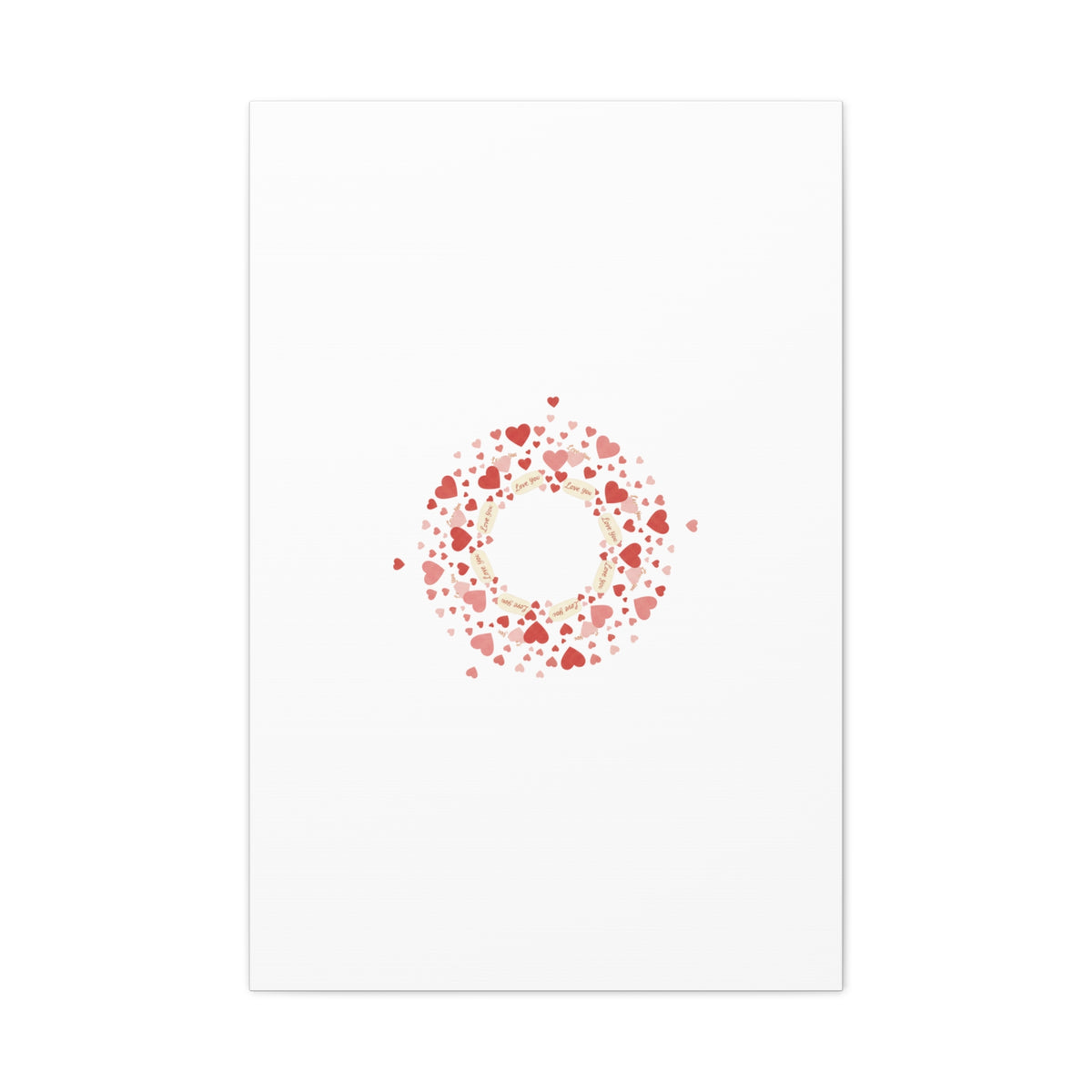 Tiny Heart Wreath Canvas | tiny heart design, valentine doodle