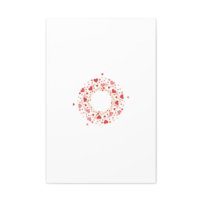 Tiny Heart Wreath Canvas | tiny heart design, valentine doodle