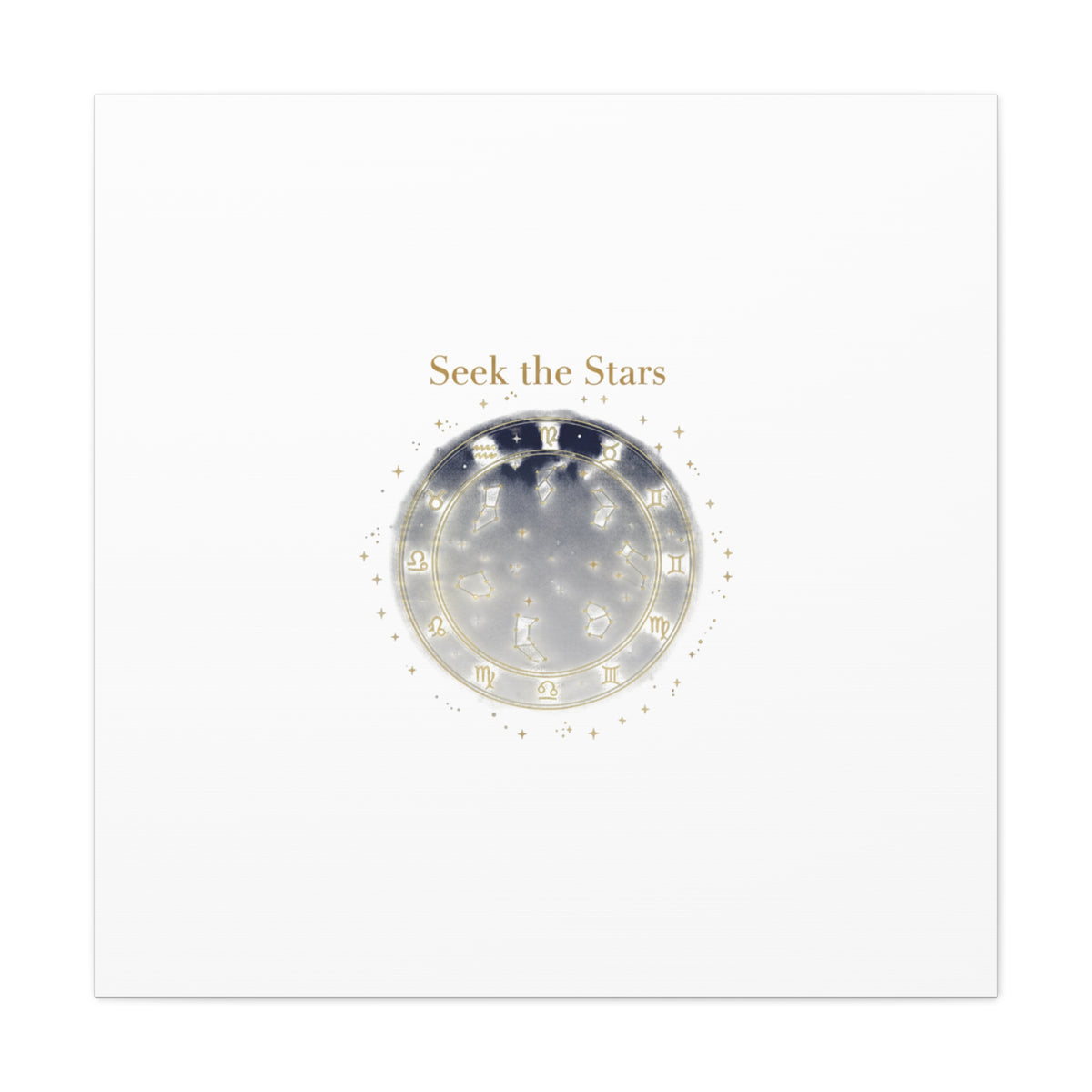 Seek the Stars Canvas | Celestial Astrology Art, Constellation Wall Decor