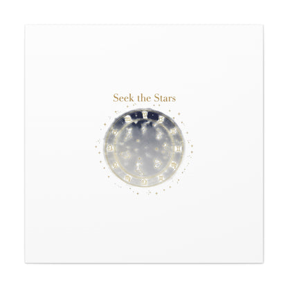 Seek the Stars Canvas | Celestial Astrology Art, Constellation Wall Decor