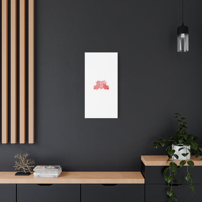 Kawaii Tiny Heart Trio Matte Canvas | tiny hearts, valentine doodle